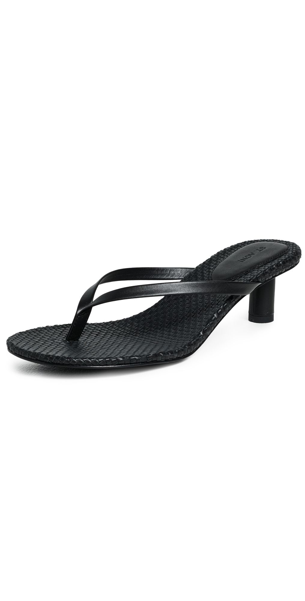 St. Agni Woven Thong Heels Black 35