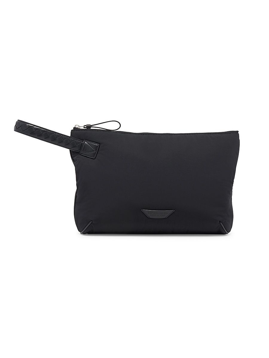 Men's Crossroad Small Padded Nylon Pouch - Black Silver