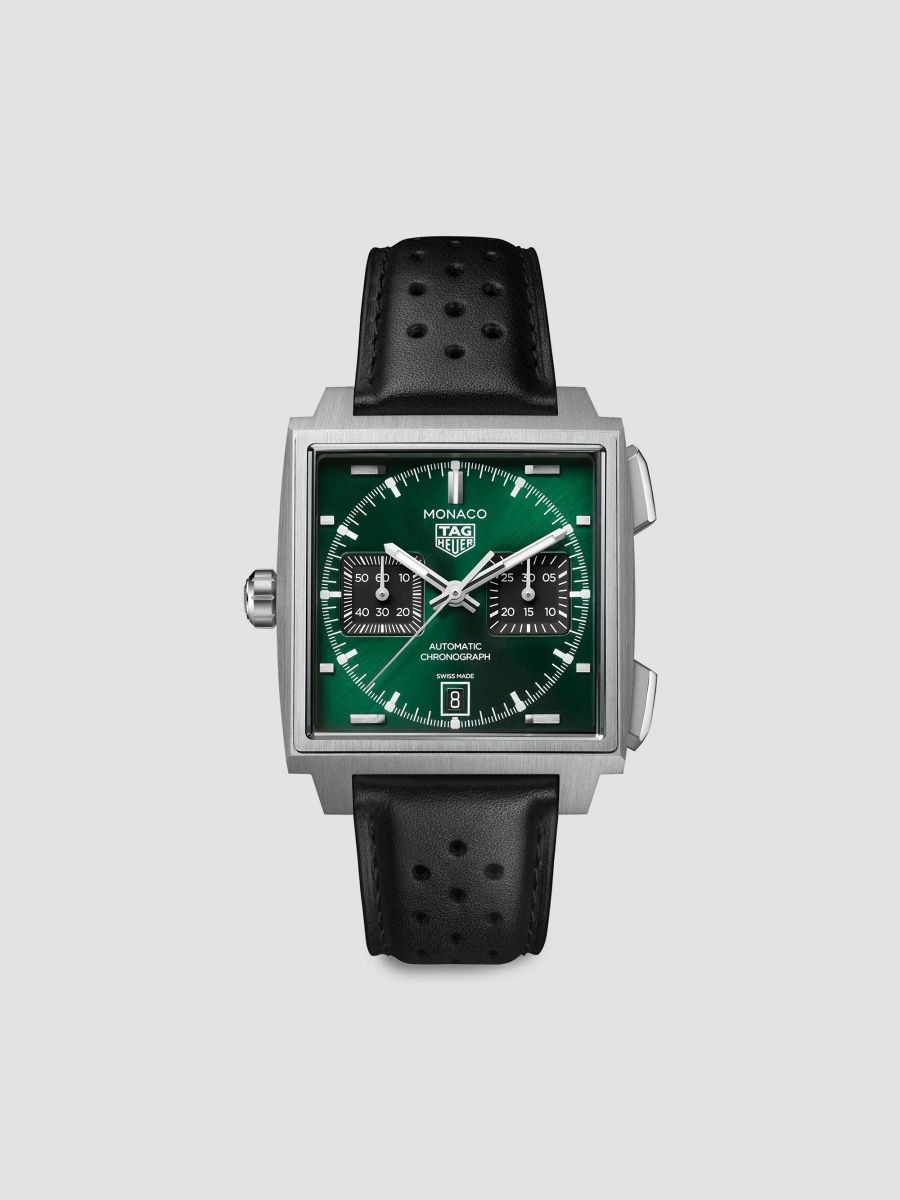 TAG Heuer Women's Monaco Titanium & Braided Leather Chronograph Watch/39MM - Steel