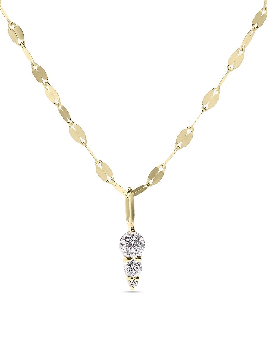 Women's 14K Yellow Gold & 0.18 TCW Diamond Pendant Necklace - Yellow Gold