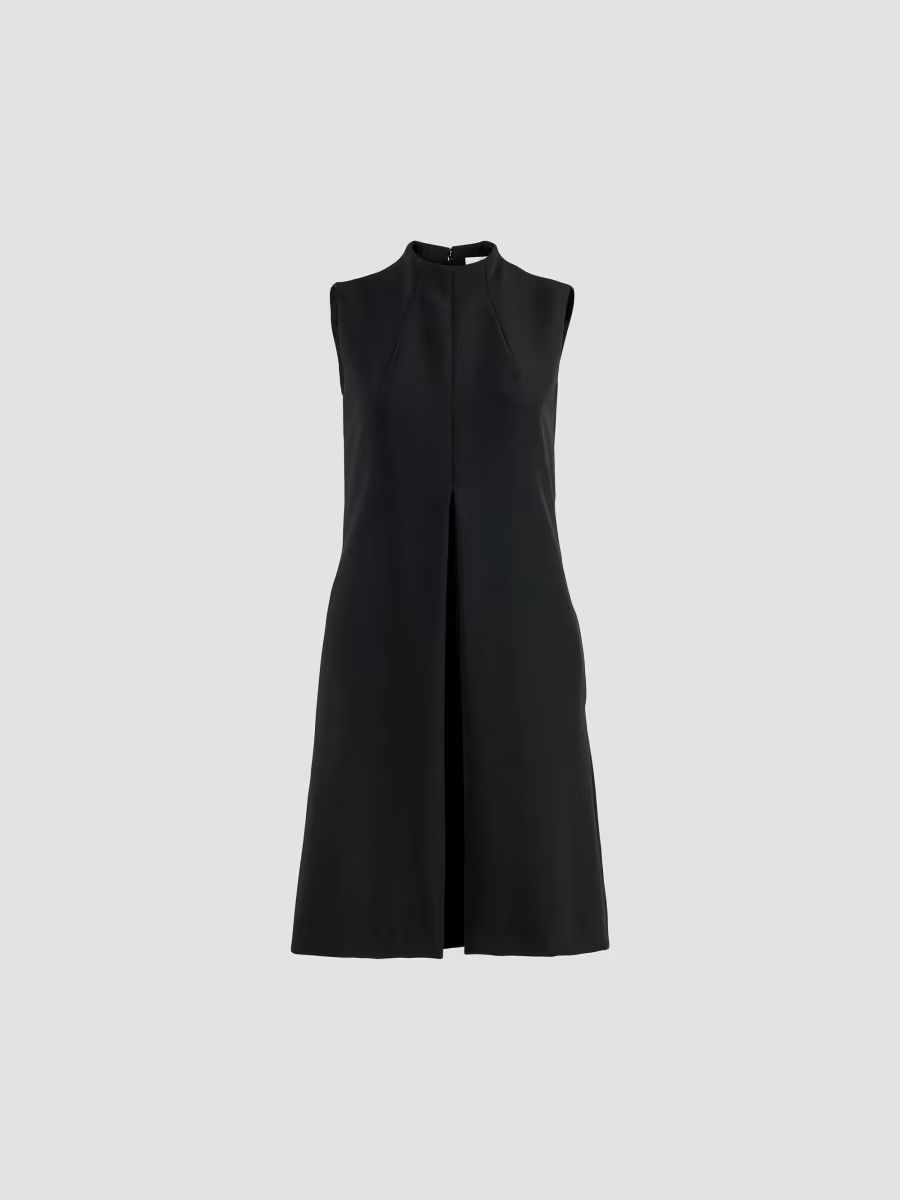 Carolina Herrera Women's Pleated Knee-Length Shift Dress - Black - Size 14