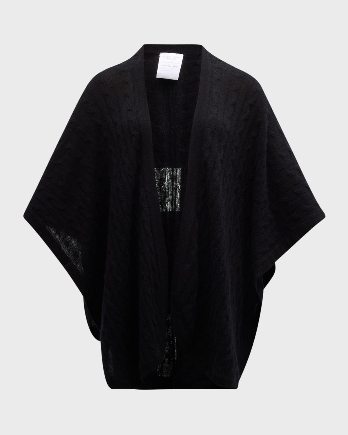 Cashmere Cable-Knit Cape