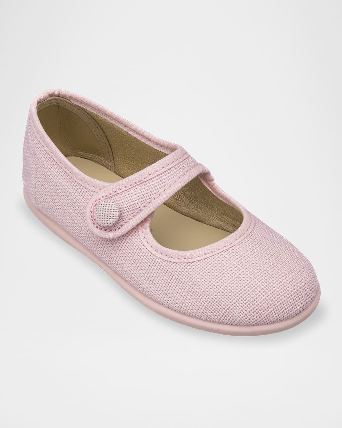 Girl & apos;s Linen Mary Jane Flats, Baby/Toddler/Kids