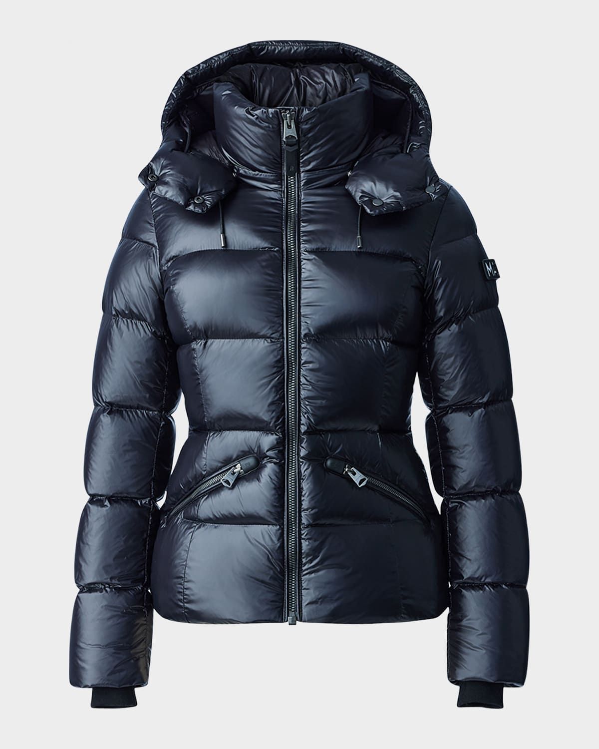 Madalyn Lustrous Light Down Jacket with Hood