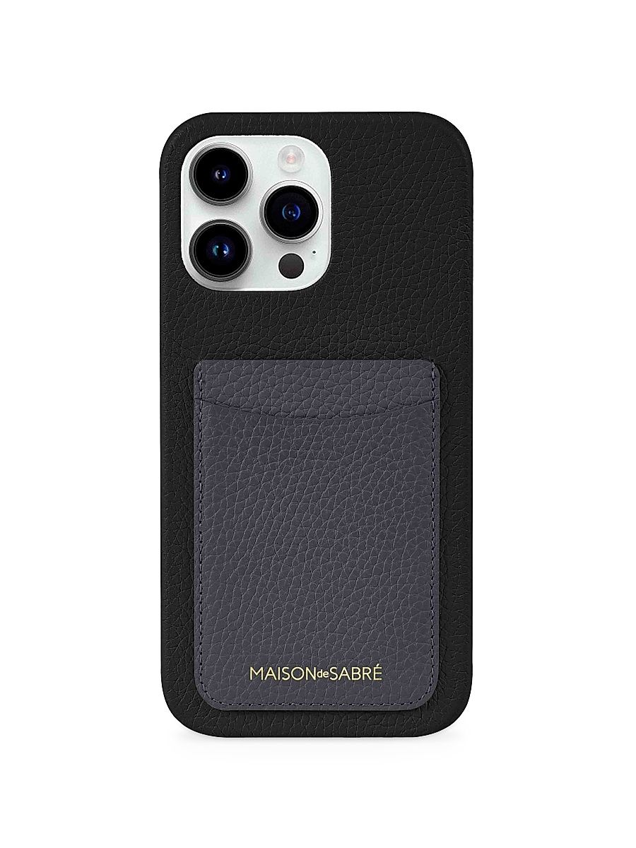 Card Phone Case (iPhone 15 Pro) - Graphite Caviar