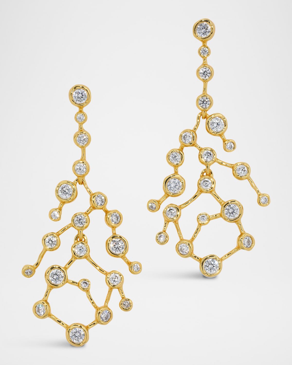 Asterales Gold Celestial CZ Earrings