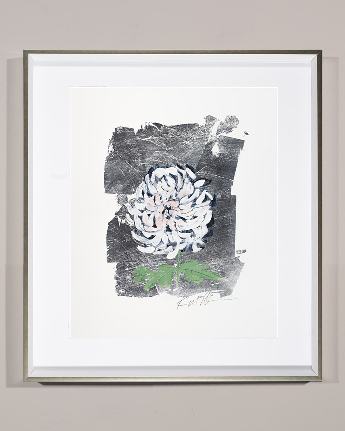 'Silver Flower Chrysanthemum & apos; Wall Art