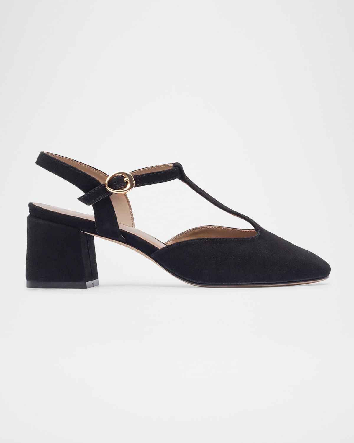 Romi Suede T-Strap Pumps