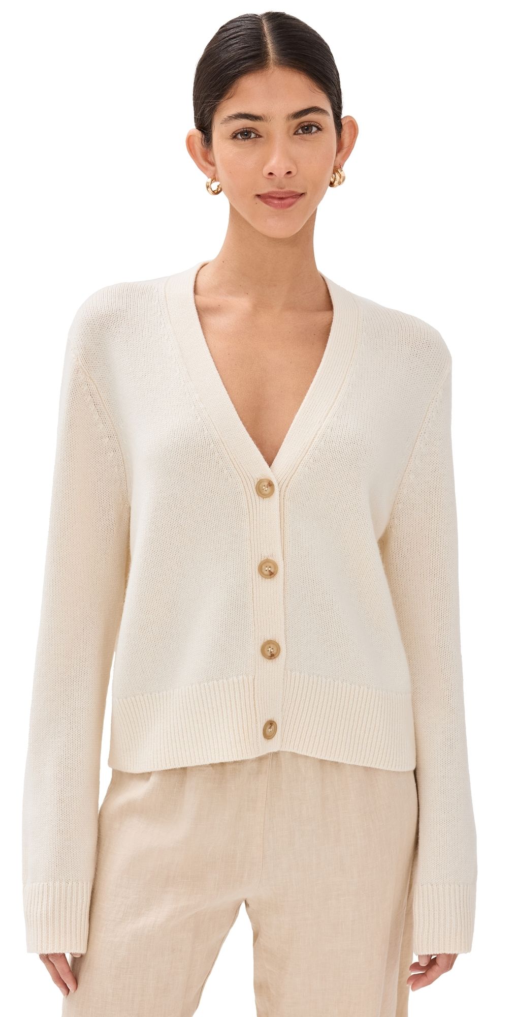 Jenni Kayne Cashmere Cardigan Ivory L