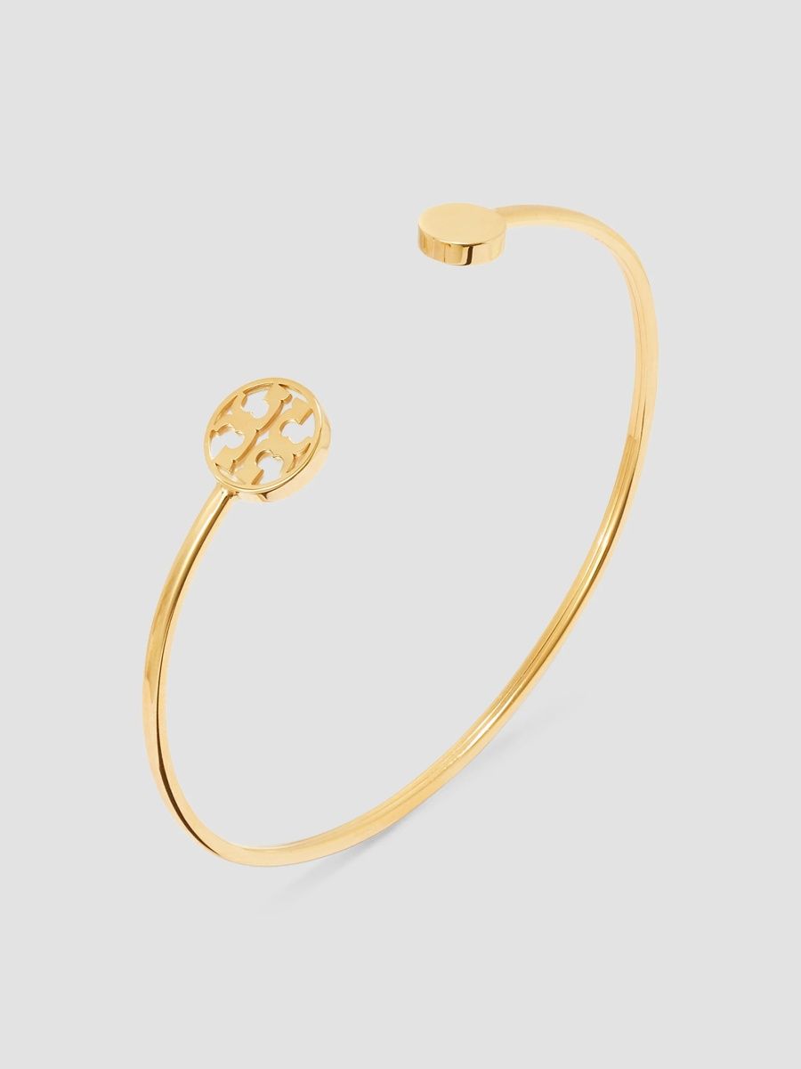 Tory Burch Women's 18K-Gold-Plated Stainless Steel & Mother-of-Pearl Cuff - Tory Gold - Size Medium