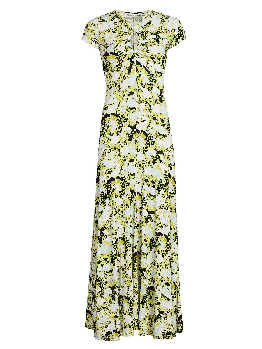 Women's Noelani Floral Jersey Maxi Dress - Straw Multi - Size XL