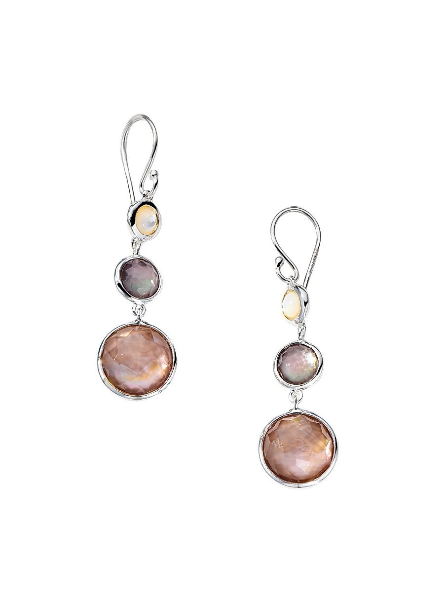 Women's Lollipop Lollitini 3-Stone Calabria Sterling Silver & Multi-Stone Drop Earrings - Sabbia
