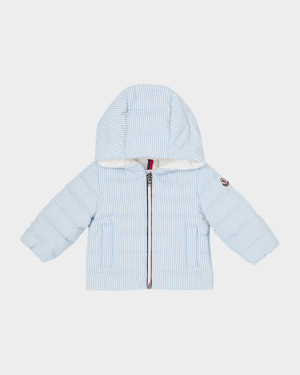 Boy & apos;s Haluk Seersucker Hooded Down Jacket, Size 6M-2