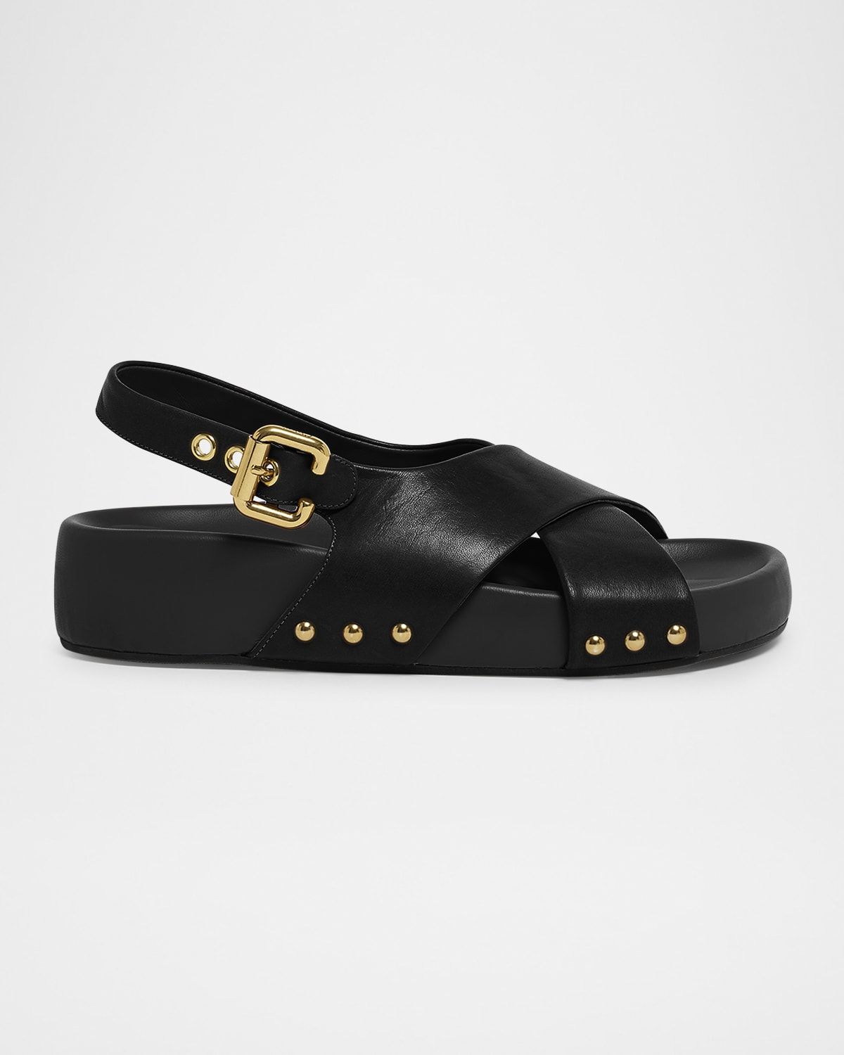 Mae Paddington Leather Crisscross Sandals