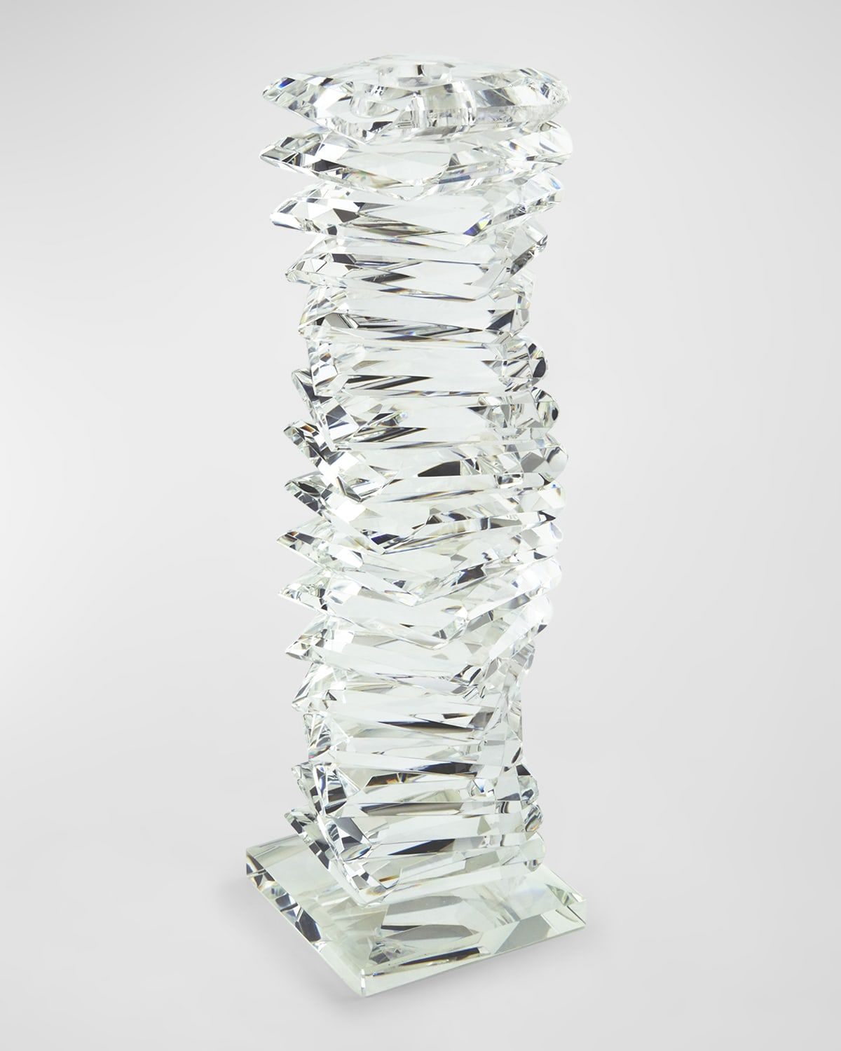 Clear Crystal "Twisted" Candleholder Large