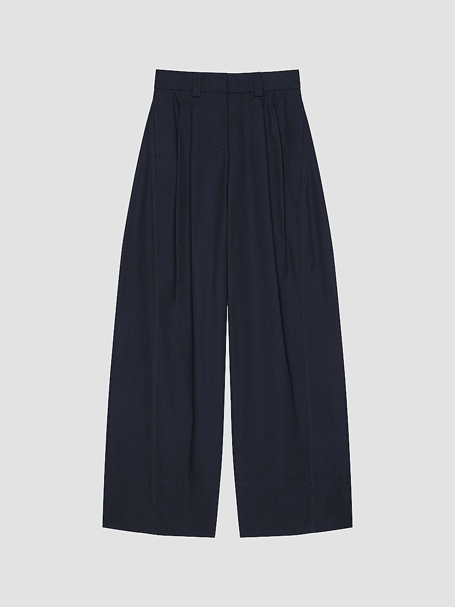 Givenchy Women's Cocoon Pants in Cotton - Dark Navy - Size 12