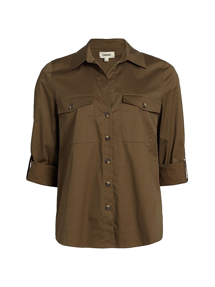 Women's Pearson Military Blouse - Pine - Size XL