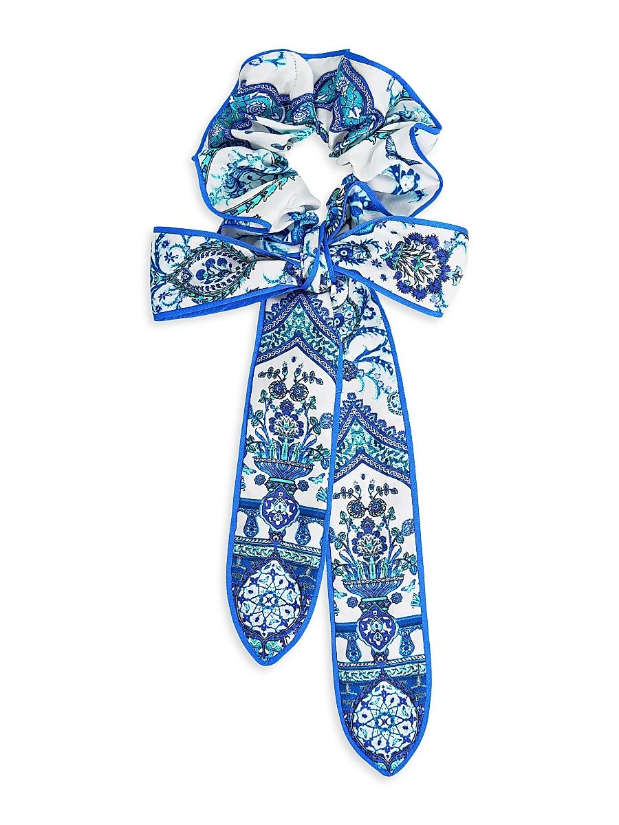 Women's Printed Silk Scrunchie - Isnik Lullaby