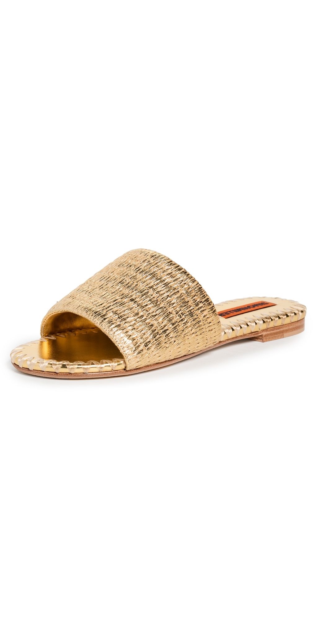 SIMONMILLER Metallic Raffia Salerno Sandals Gold/Natural 37