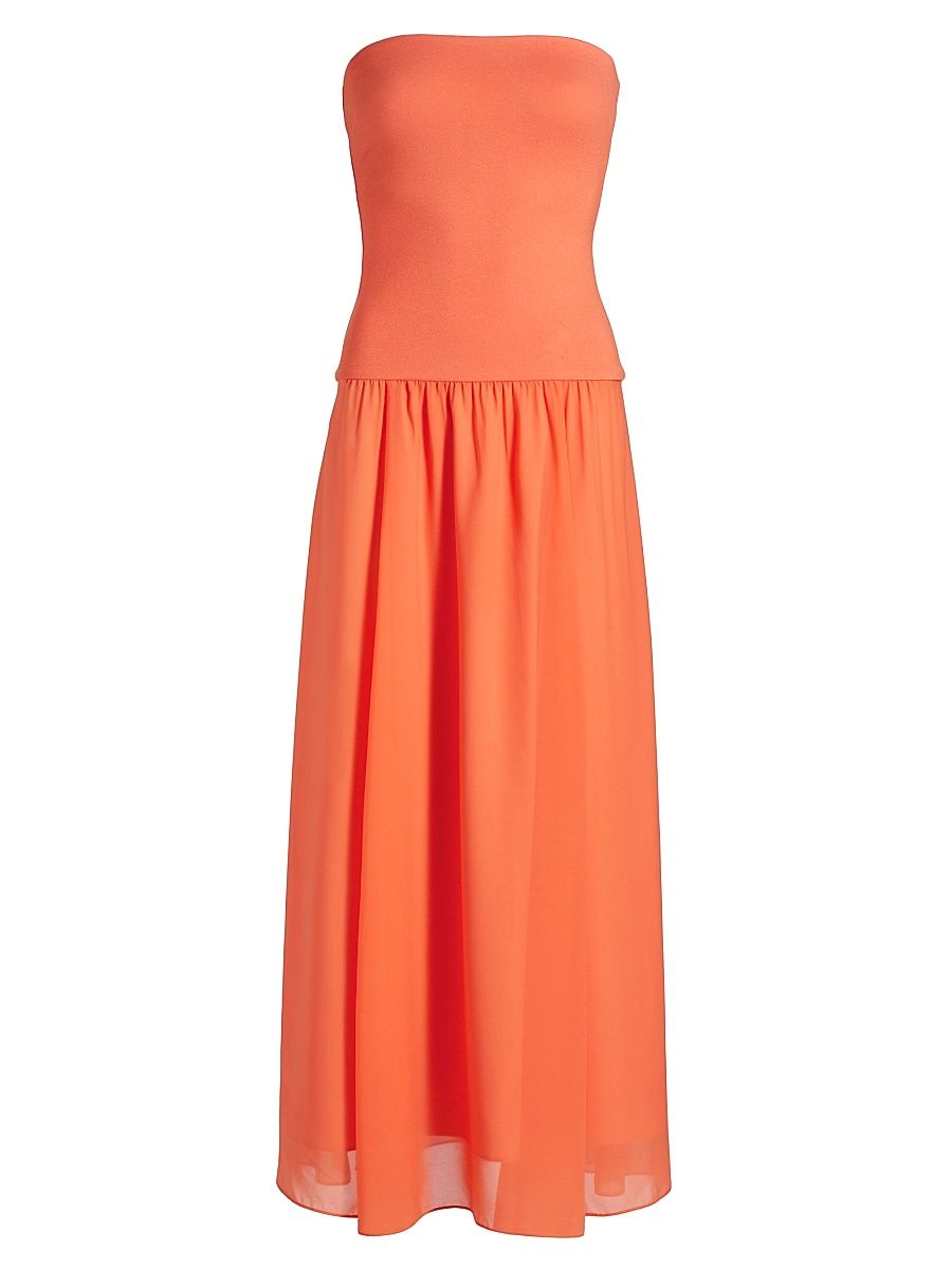 Women's Bari Strapless Midi-Dress - Clementine - Size 12