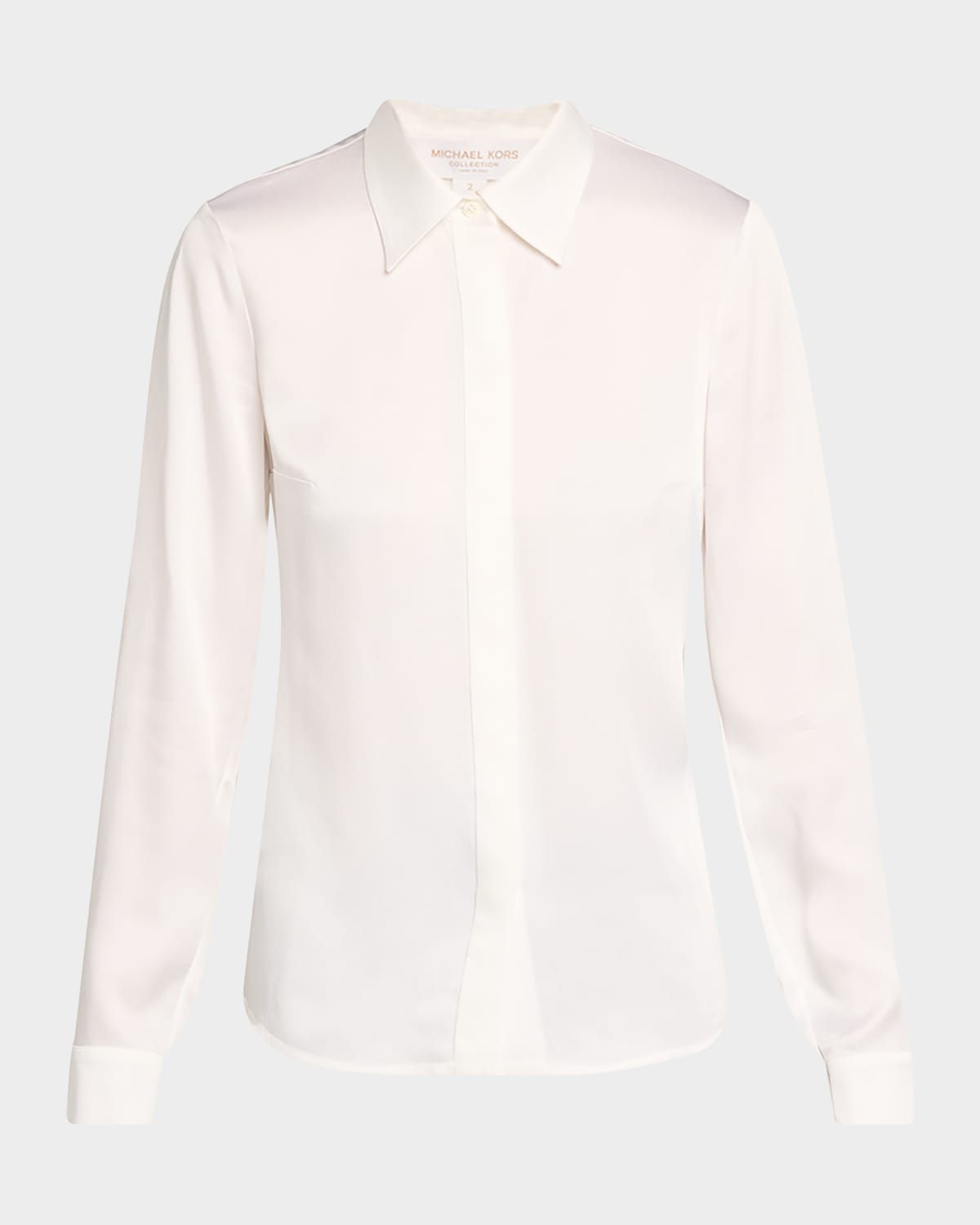 Hansen Charmeuse Button-Front Shirt