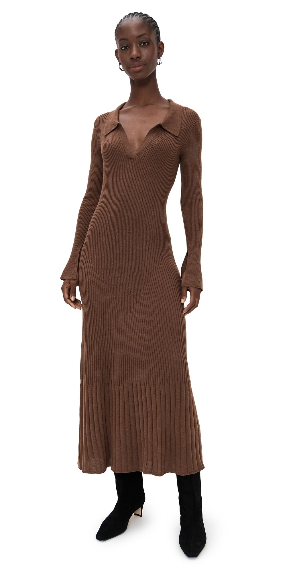 o. p.t Nicole Dress Chocolate Brown S