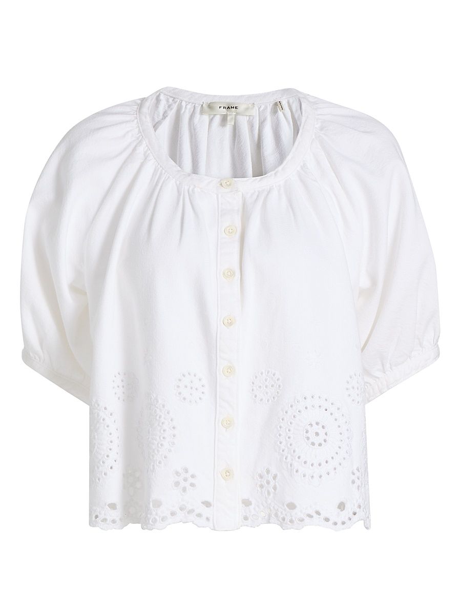 Women's The Eyelet Resort Shirt - White - Size XL