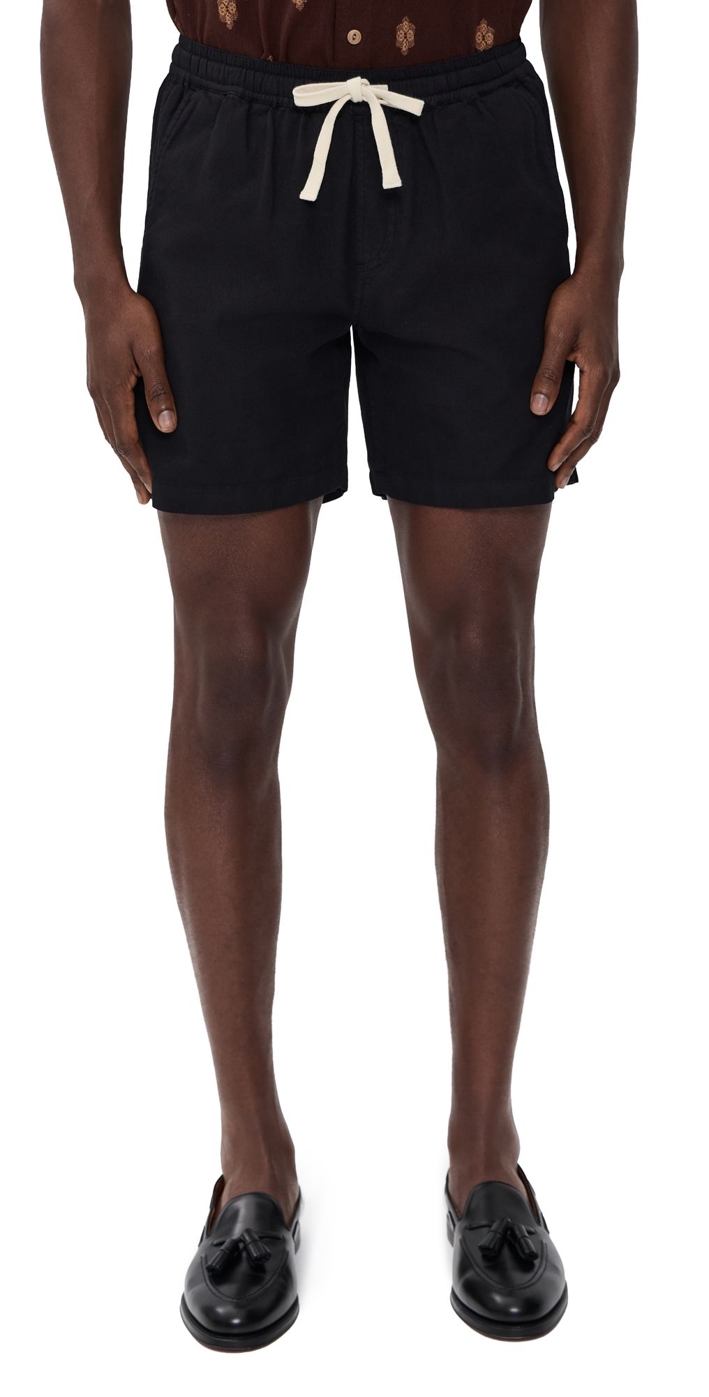 McTavish Linen Shorts Black 30