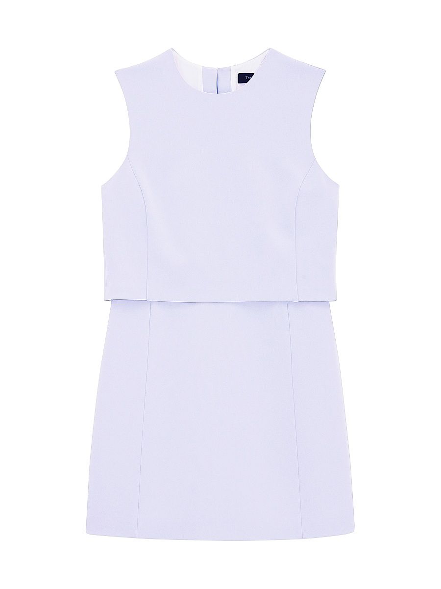Women's Sculpted Sleeveless Minidress - Pearl Blue - Size 12