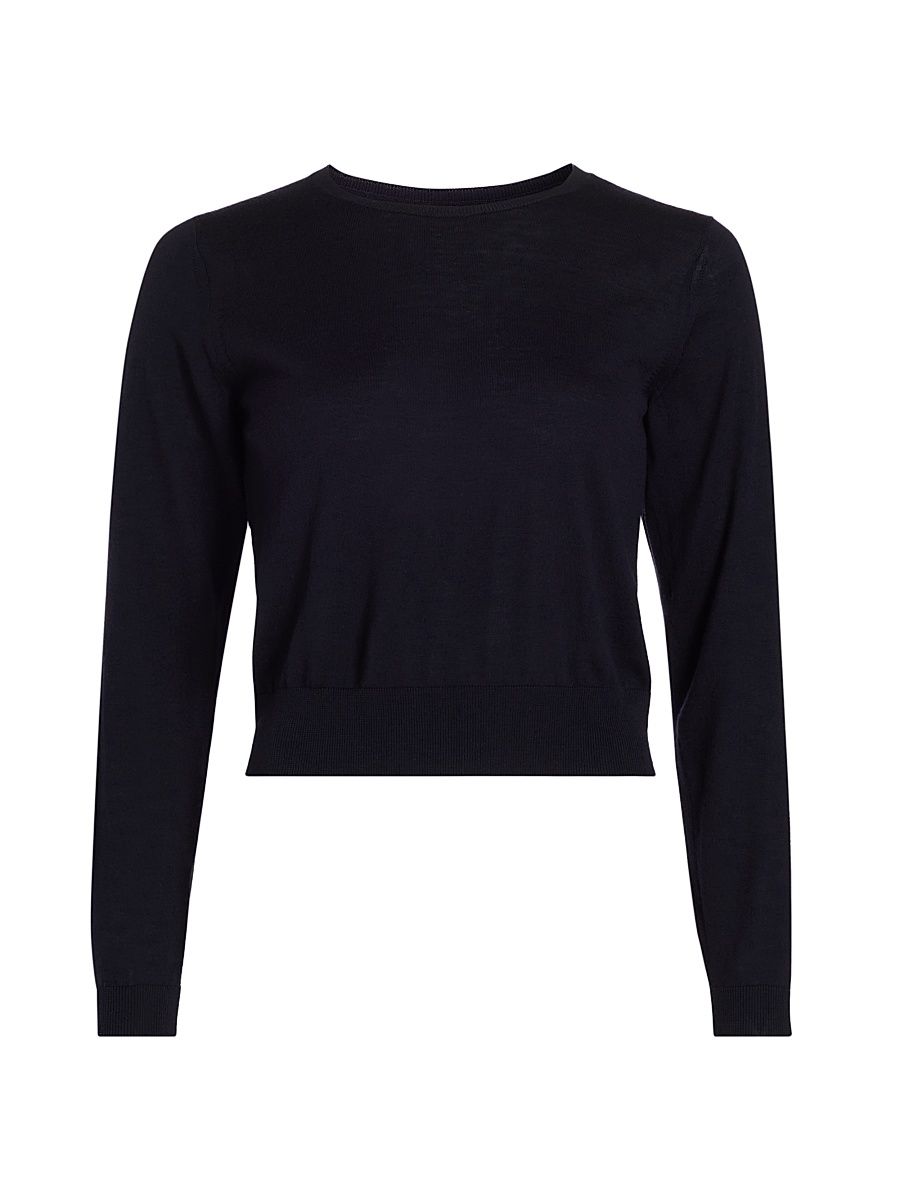 Women's Oriana Wool Crewneck Sweater - Midnight - Size XL