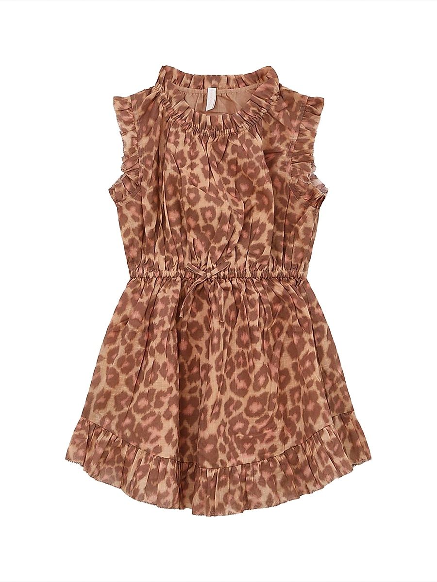 Baby's, Little Girl's & Girl's Patience Leopard Flip Dress - Tan Leopard - Size 12