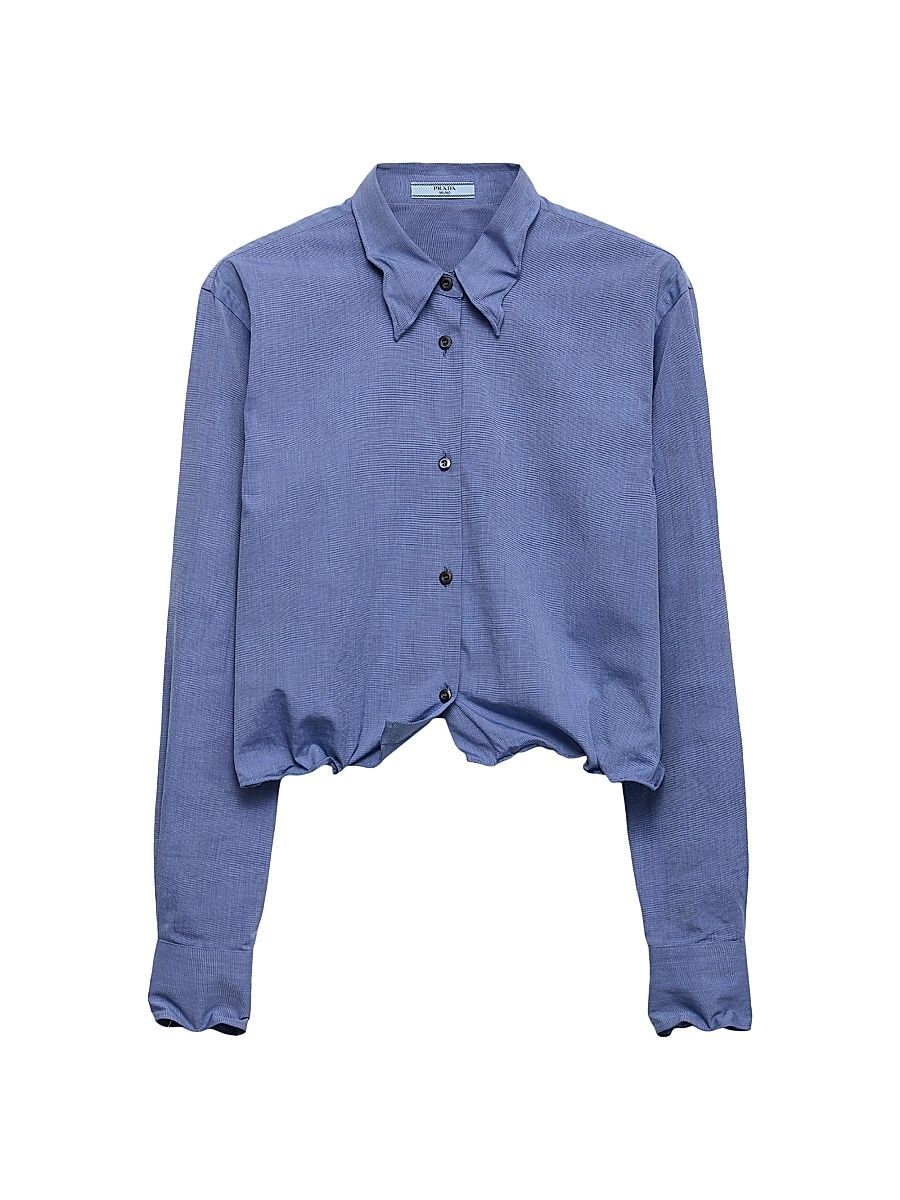 Women's Fil-à-Fil Shirt - Blue - Size 6