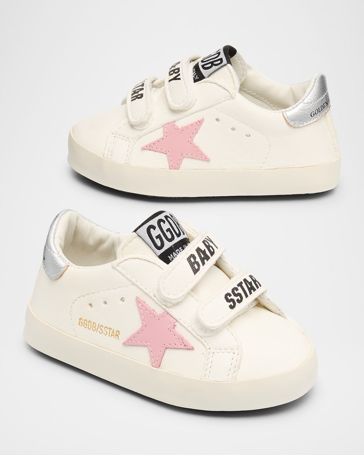 Girl & apos;s School Leather Low Top Sneakers, Baby