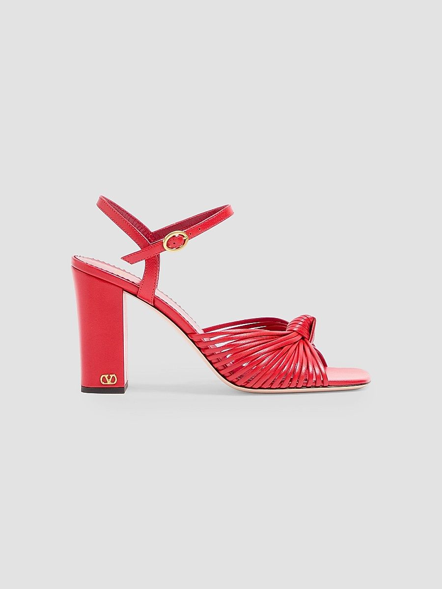 Valentino Women's Annet Kidskin 90MM Sandals - Coral - Size 12