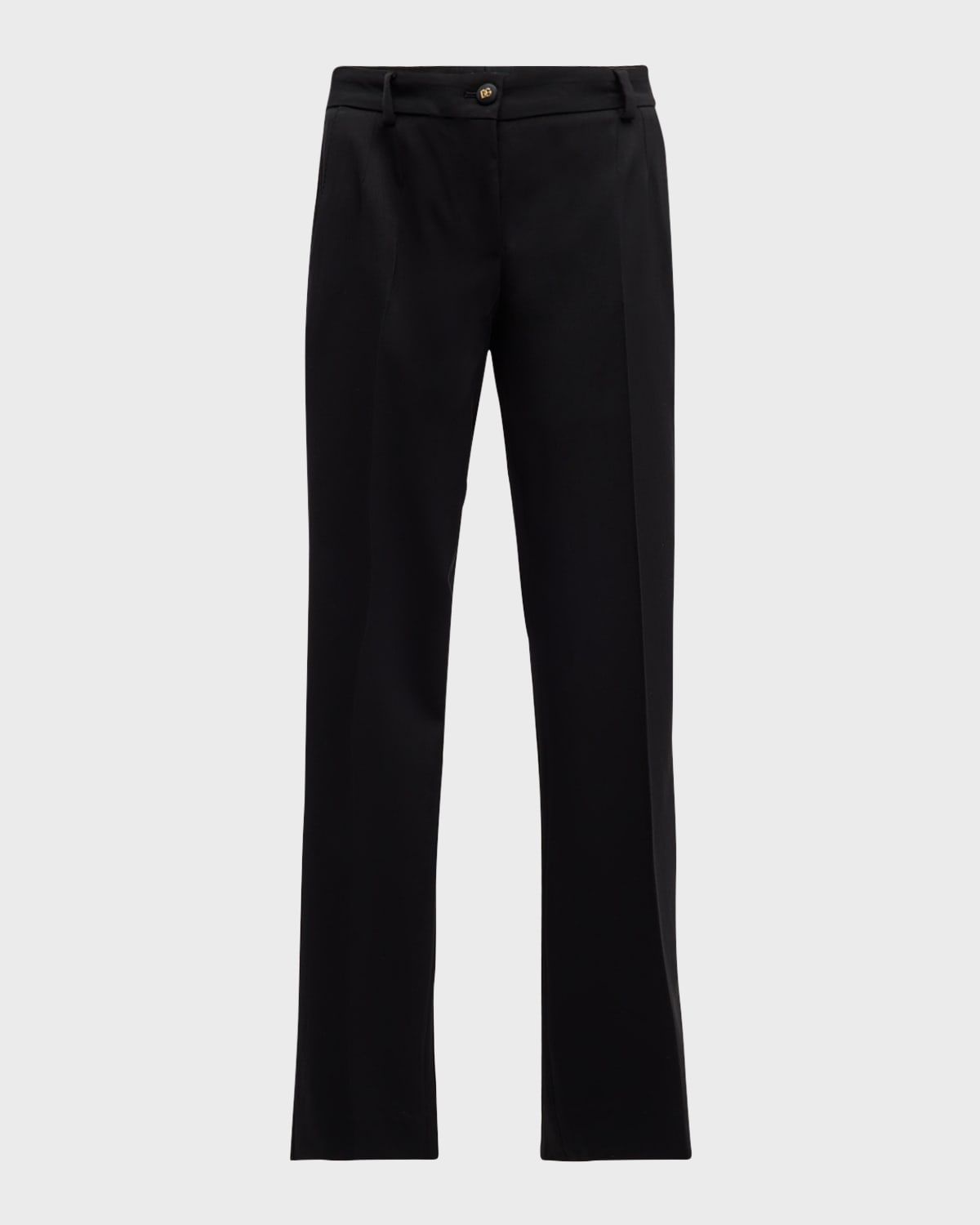 Tela Lana Bistretch Crepe Slim-Leg Ankle Pants