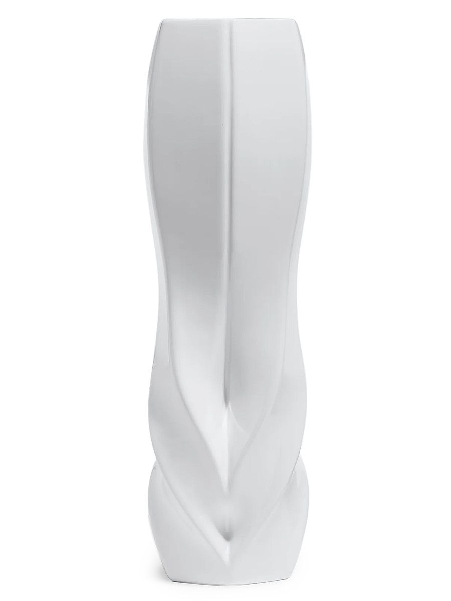 Braid Waist Porcelain Vase - Black
