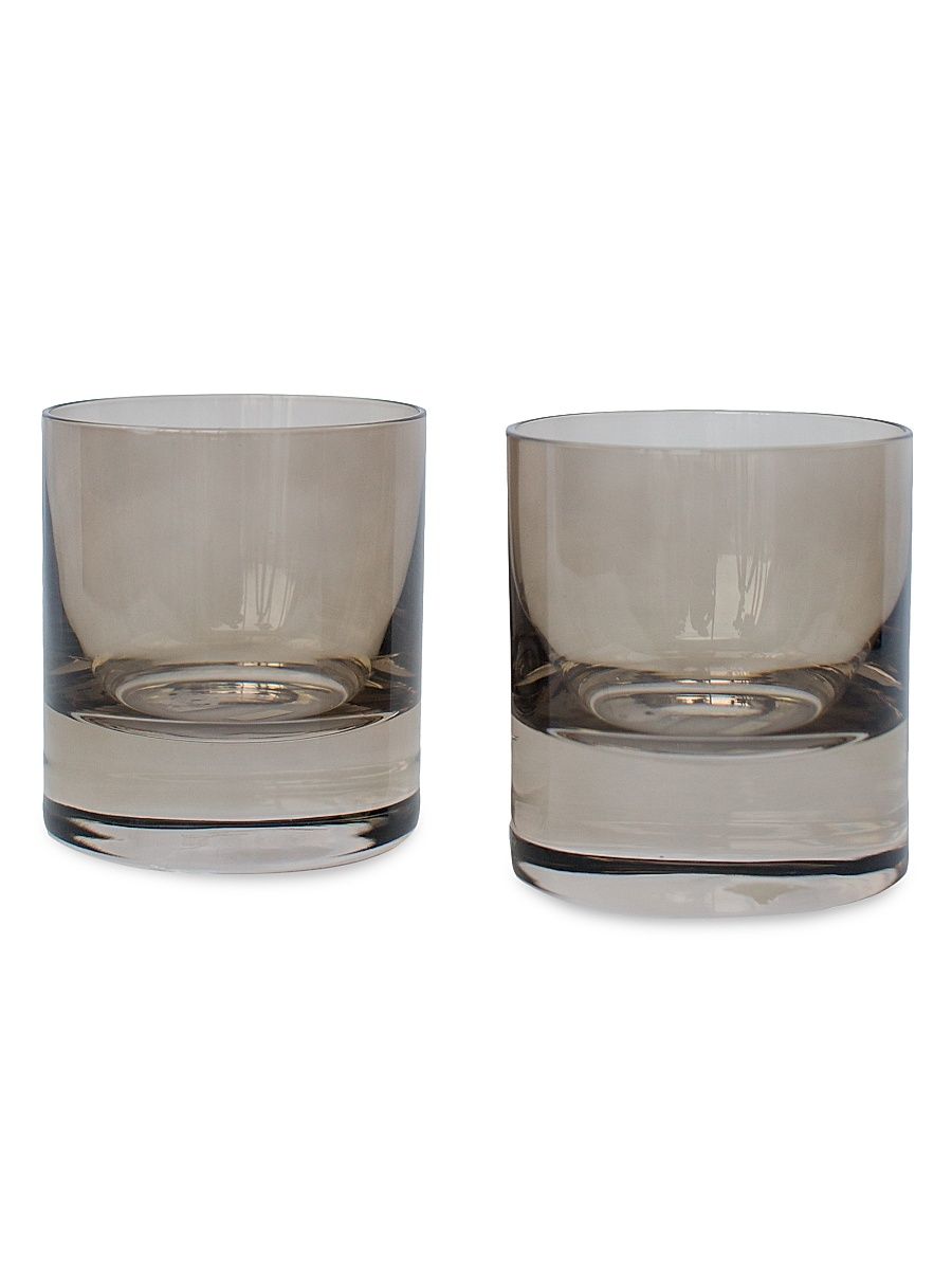 Tinted Rocks Glasses 2-Piece Set - Gray Smoke