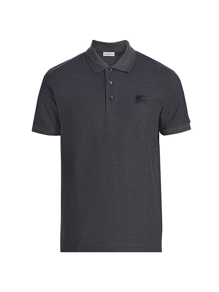 Men's Eddie EKD Cotton Polo Shirt - Charcoal Melange - Size XXL