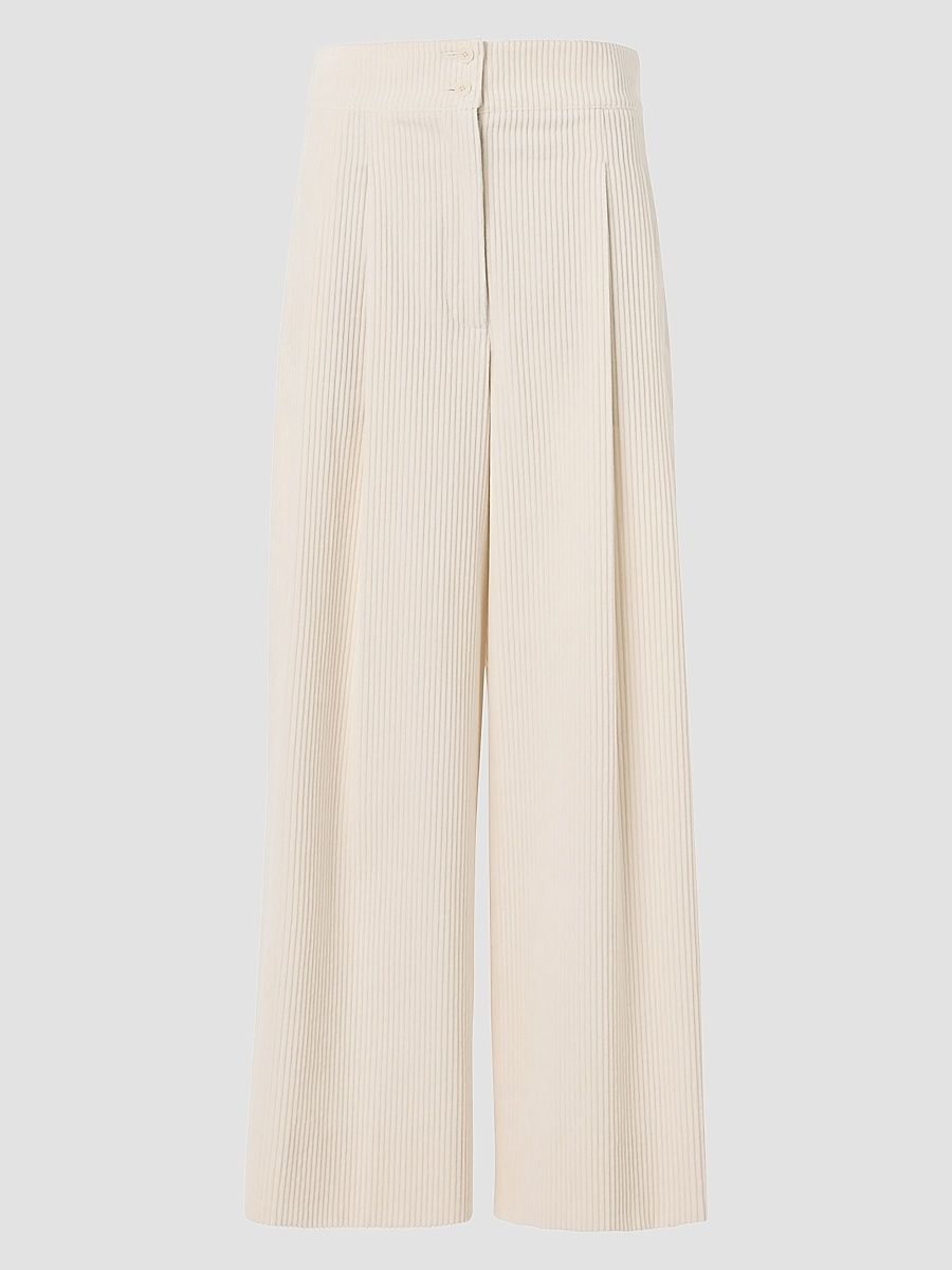 Women's Federica Cotton Corduroy Crop Pants - Winter White - Size 4