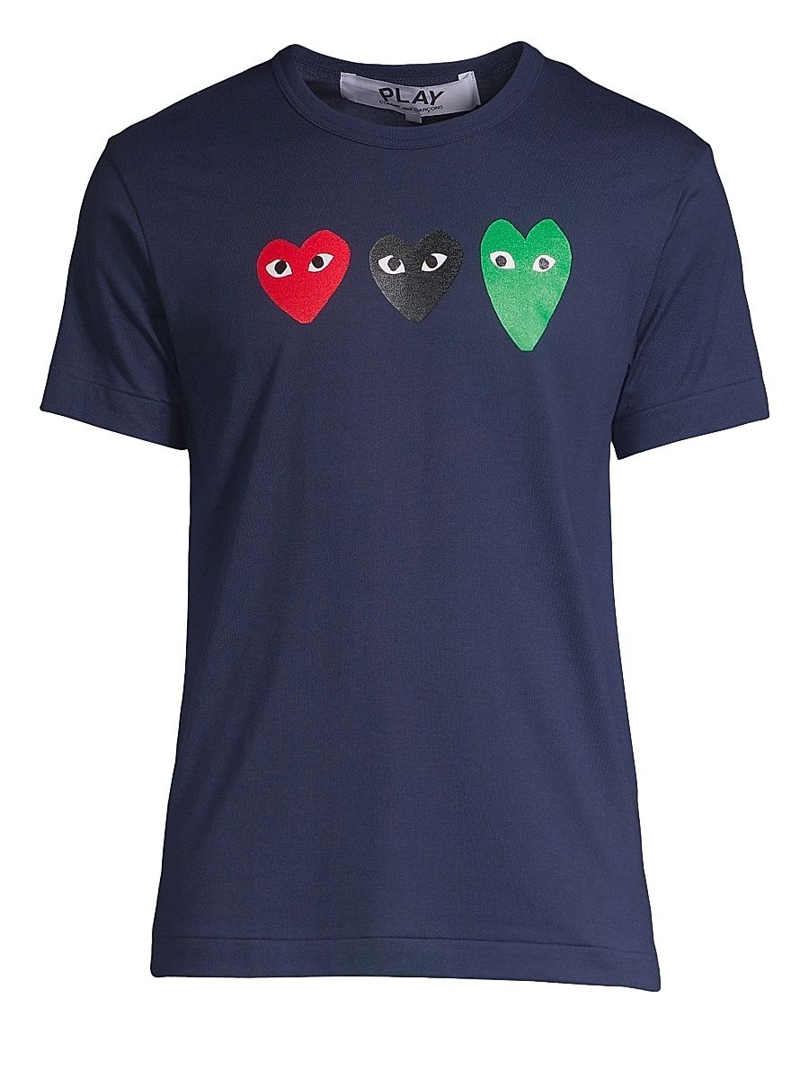 Men's Triple Heart Tee - Navy - Size Small