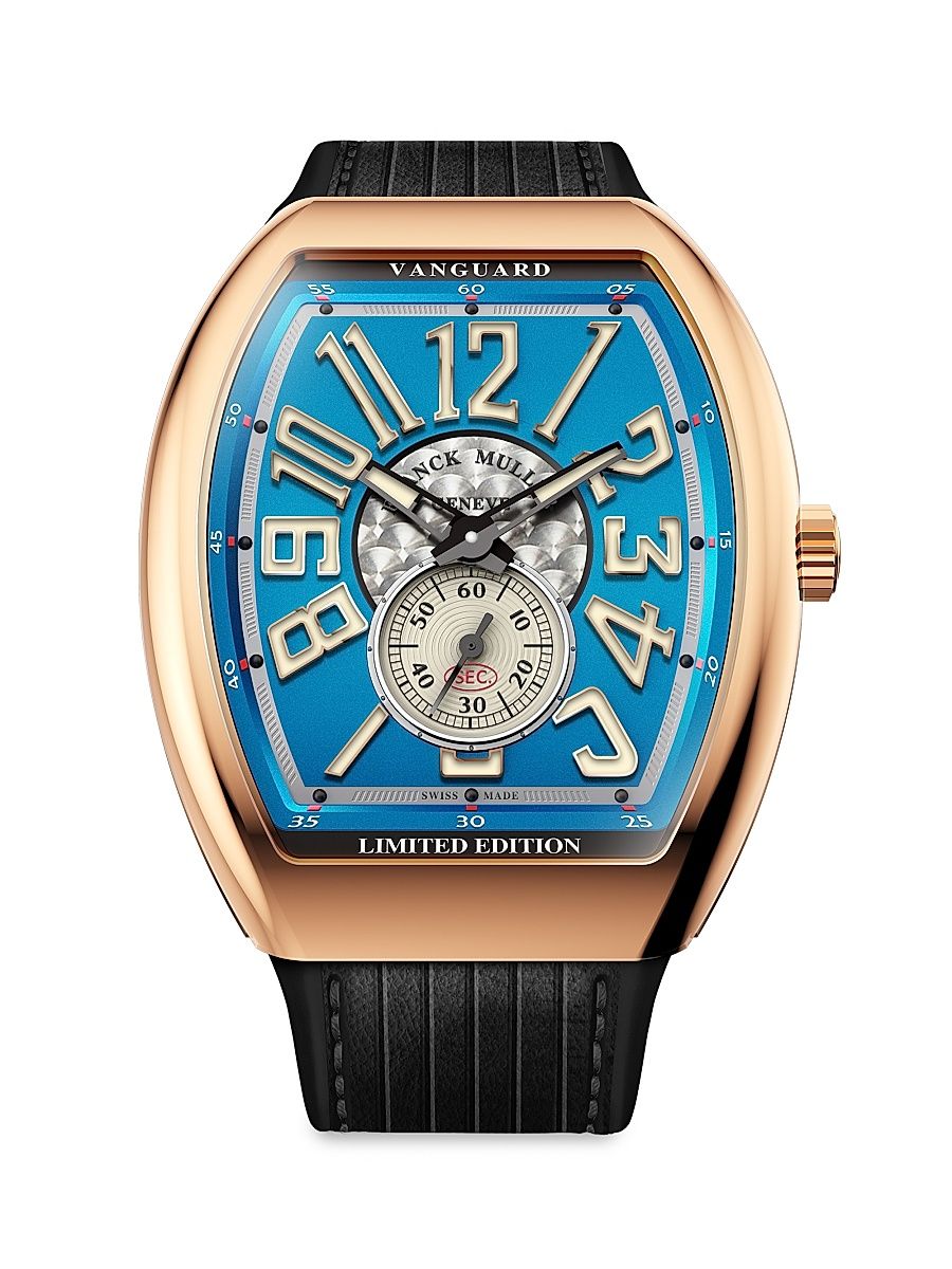 Men's Vanguard Yachting Goldtone Stainless Steel & Rubber Strap Watch