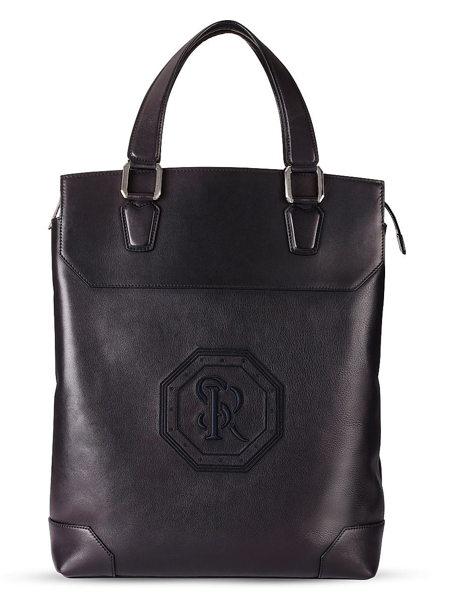 Men's Calfskin Tote Bag - Black