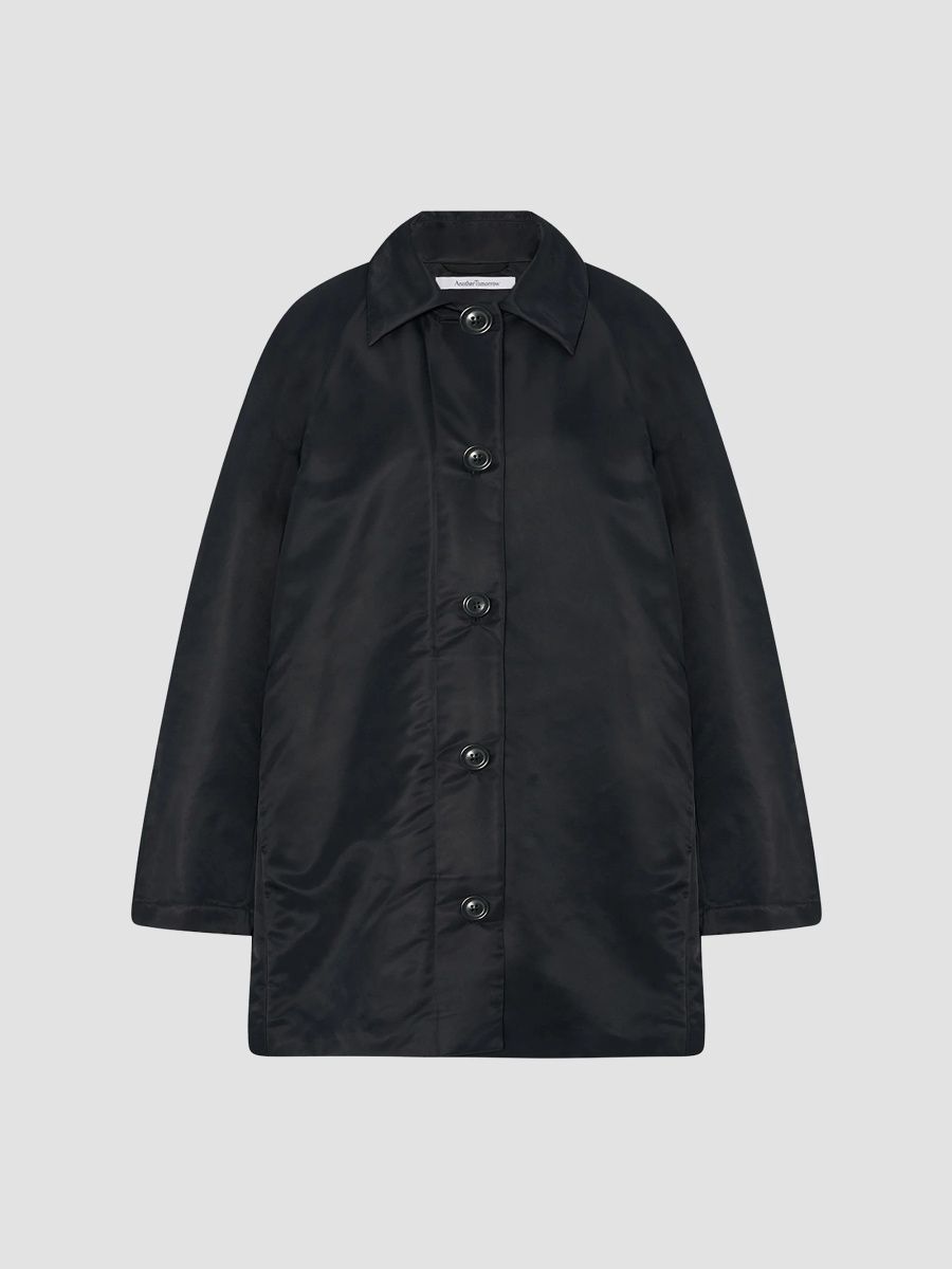 Another Tomorrow Women's Car Coat - Black - Size Medium