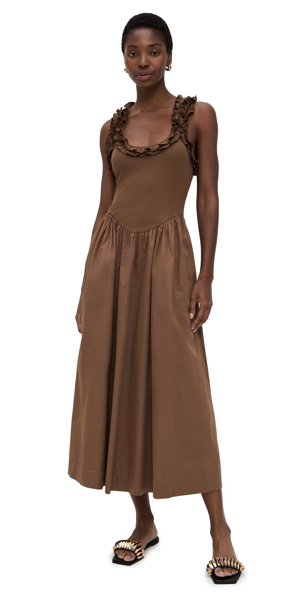 ROAME Paloma Maxi Dress Toffee S