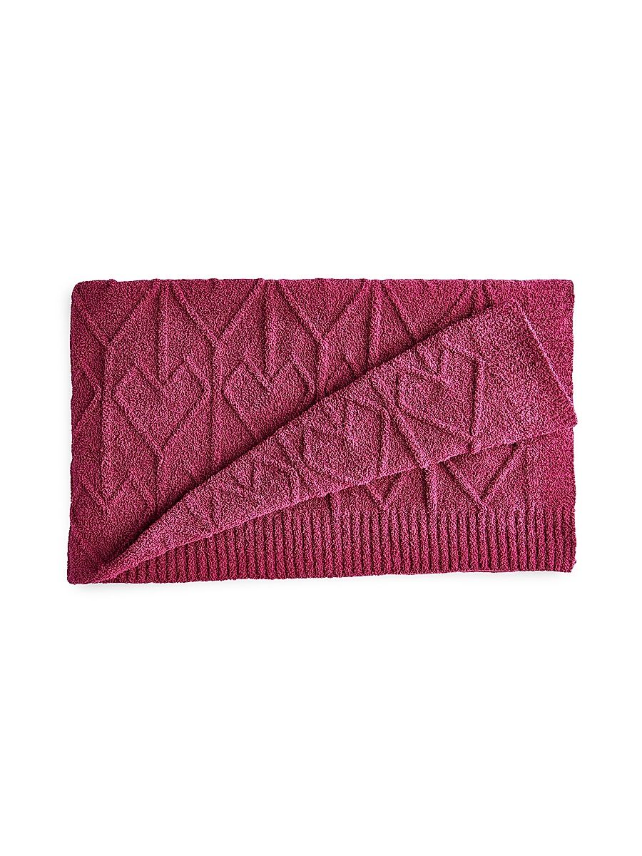 Woven Heart Throw Blanket - Ruby