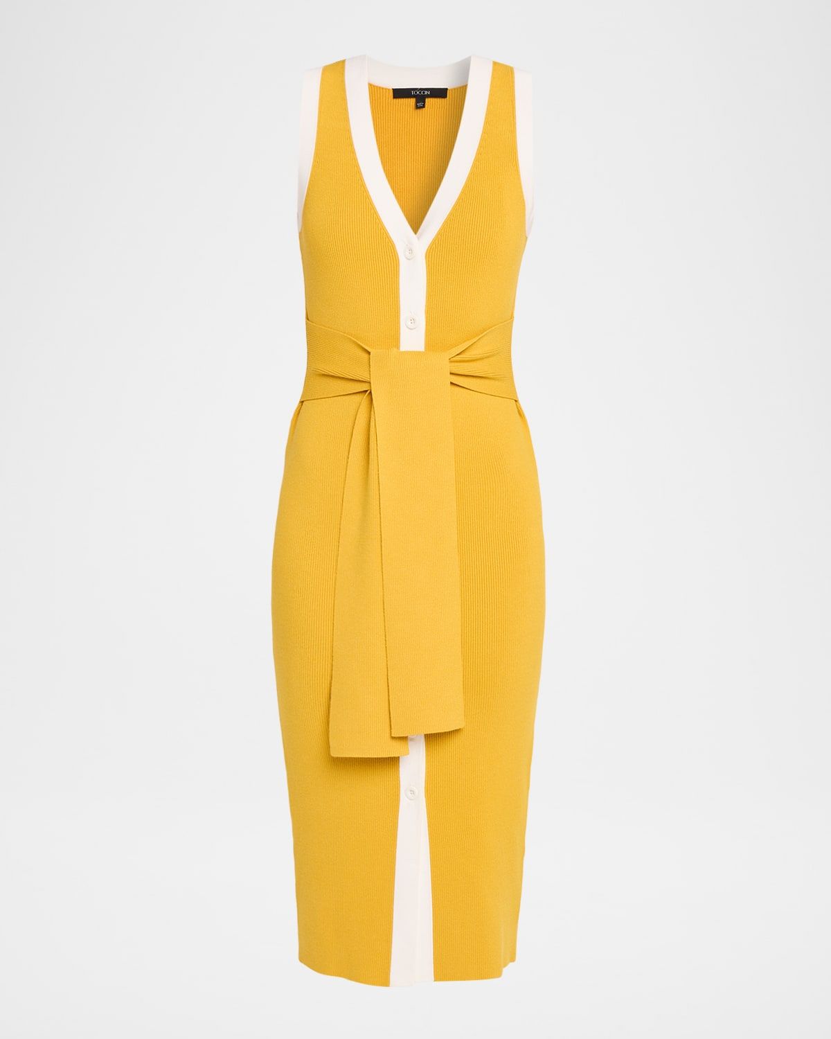 Victoria Knit Belted Midi Dress