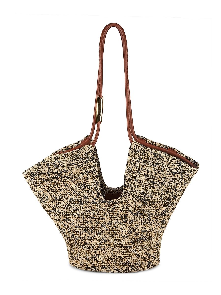 Women's Medium Goldentime Raffia Tote Bag - Natural Mouline