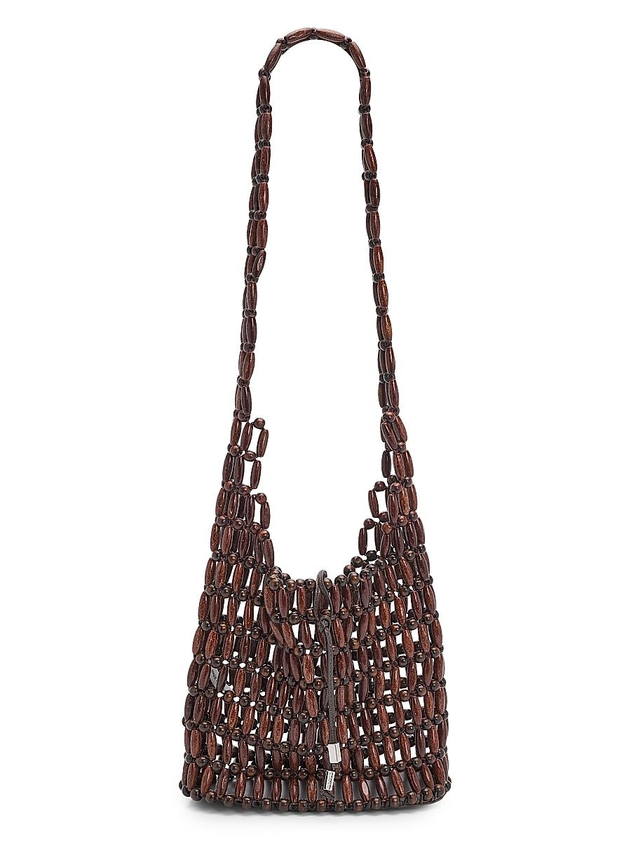 Women's Coronado Wooden-Bead Tote Bag - Wood Beads