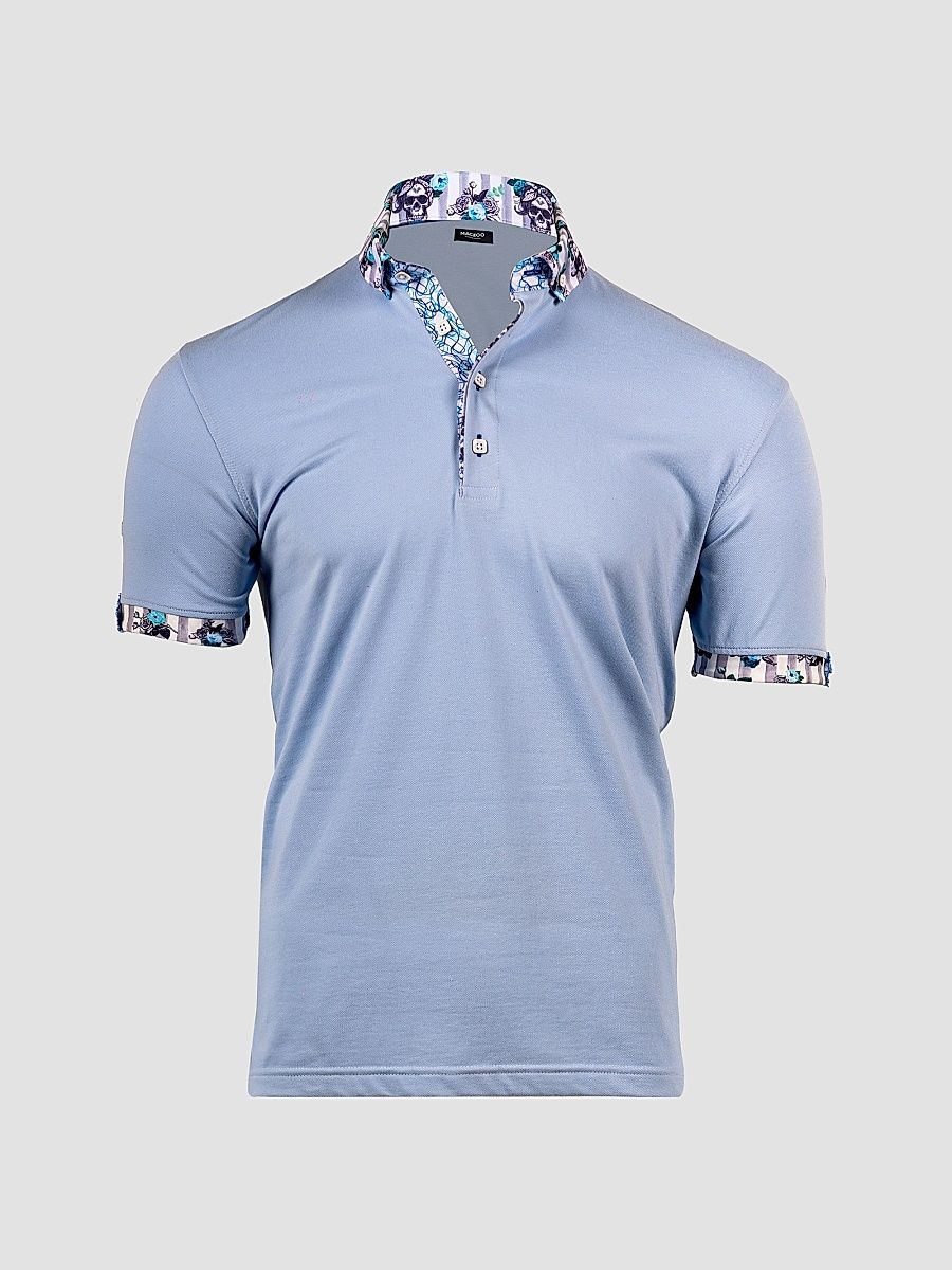 Men's Newton Marthyr Polo Shirt - Blue - Size XXXXL