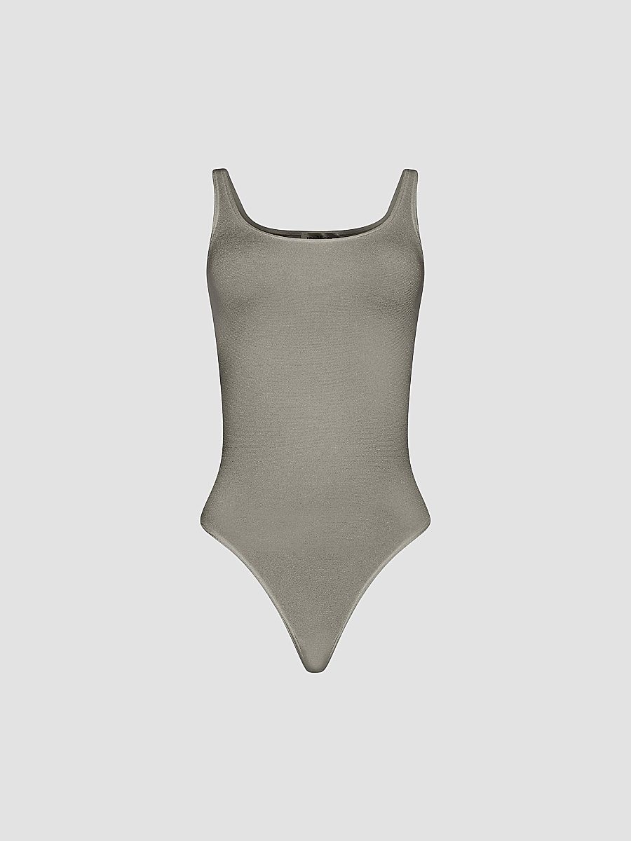 Wolford Women's Jamaika Cotton-Blend Stretch Bodysuit - Earl Grey - Size Large